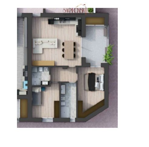 Appartamento con due camere da letto e terrazzo