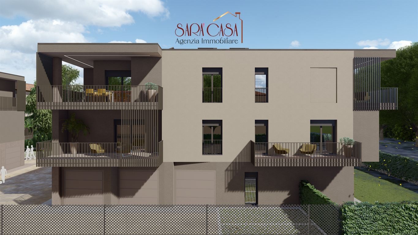 Attico con tre camere, due bagni e balcone di 28 mq