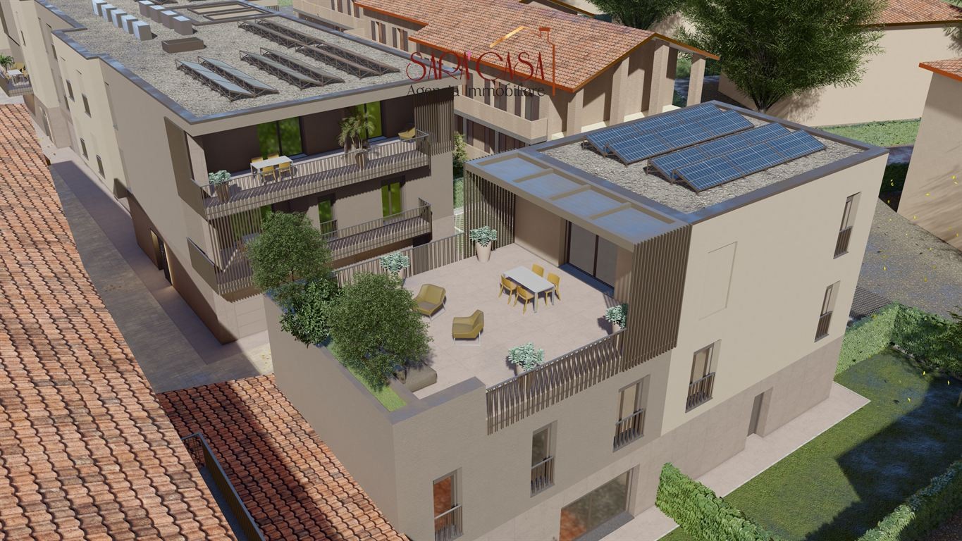 Porzione di bifamiliare con giardino esclusivo e ampio terrazzo di 55 mq